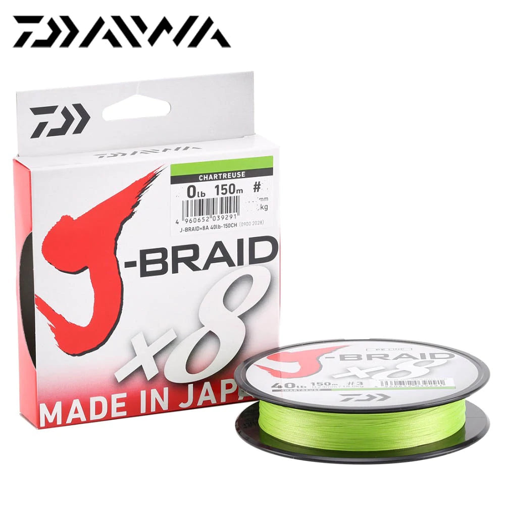 Daiwa J-Braid X8 Chartreuse – Baracuda Fishing Tackle