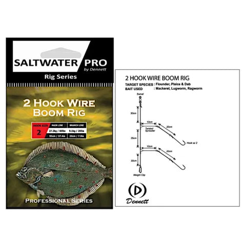 Saltwater Pro 2 Hook Wire Boom