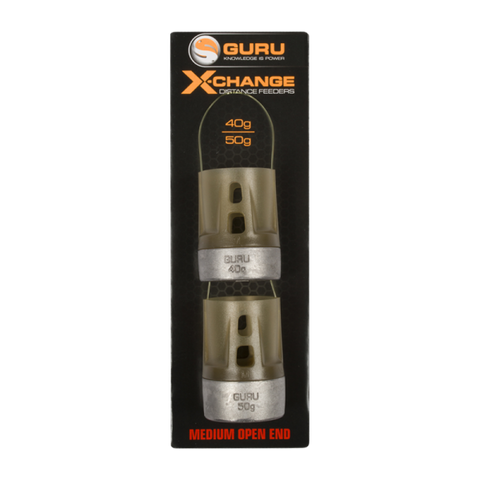 Feeder Guru X-Change Distance Solid - Lot De 2, Poids Interchangeables 40g Et 50g, Pour Pêche En Eau Profonde