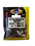 Tsunami Black Interlock Snap Swivels