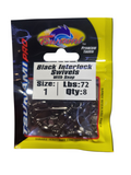 Tsunami Black Interlock Snap Swivels